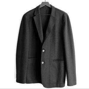 Theory Mens Clinton Woodmere Unstructured Blazer In Motion Wool Size L Black